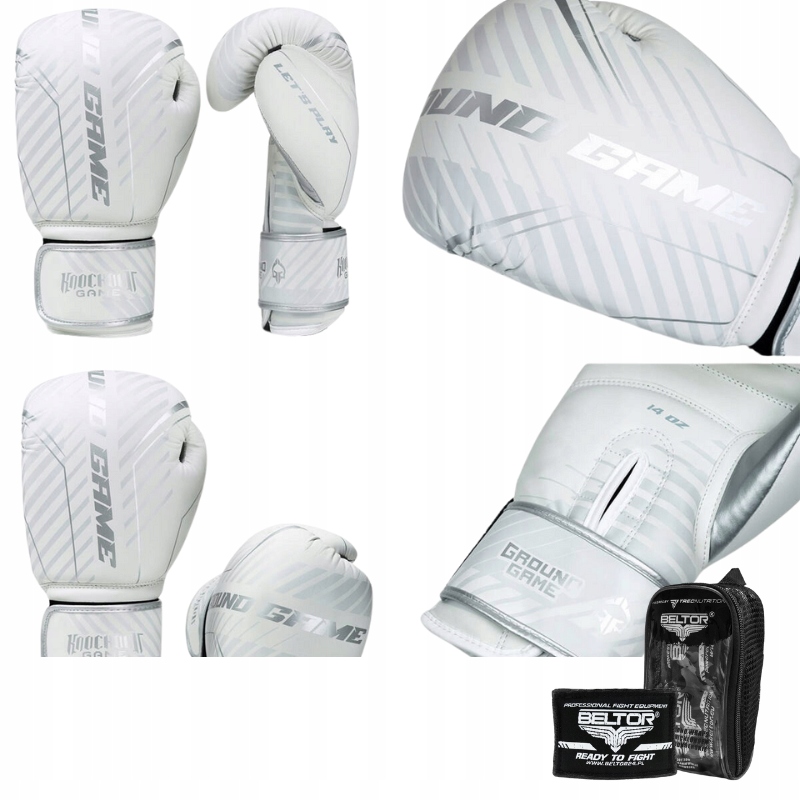 Rękawice bokserskie Ground Game PLATINUM 16 oz owijki gratis