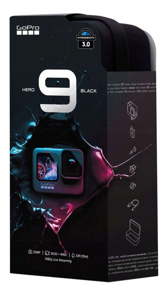 Kamera Gopro Hero 9 Black . karta 64gb . bateria