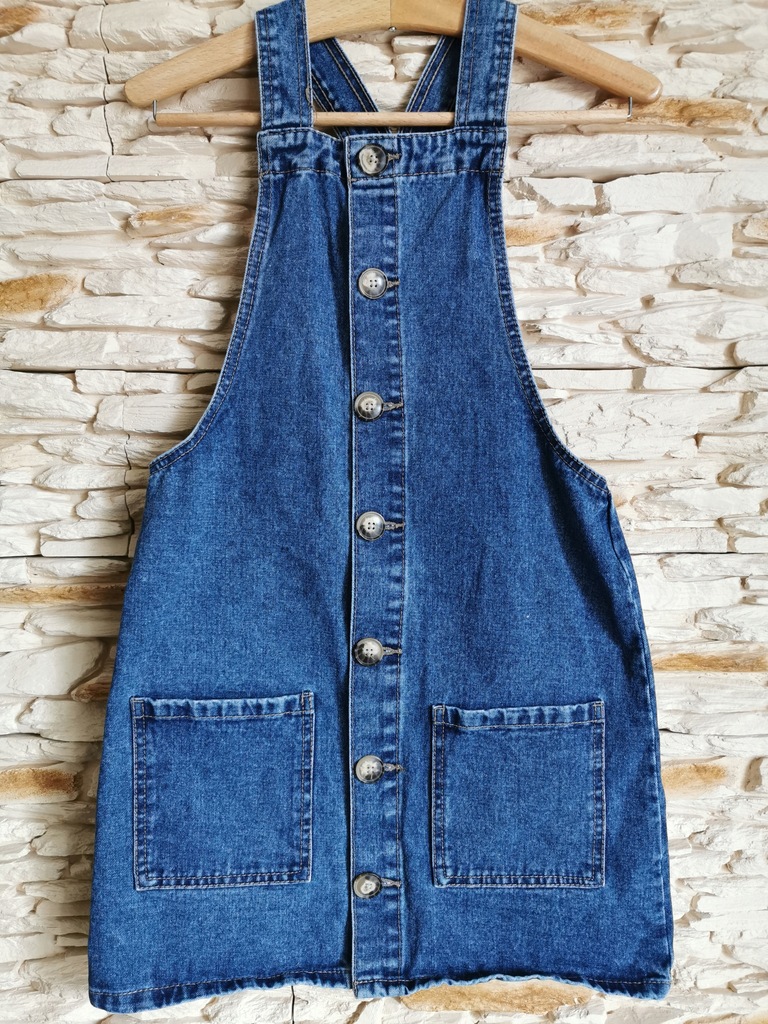 *Denim*Sukienka ogrodniczka jeansowa 13 L 158 cm