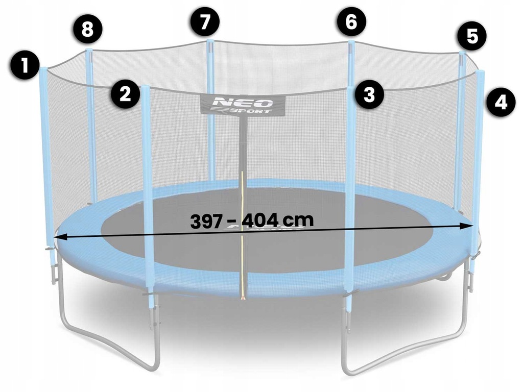 Siatka zewnętrzna do trampoliny 404 cm 13FT Neo-Sp