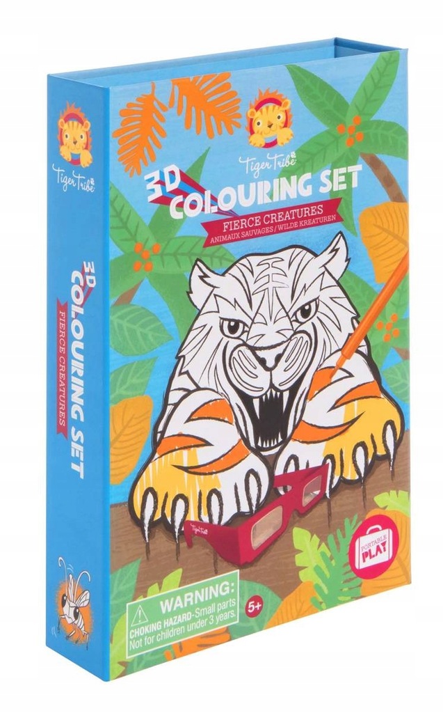 Kolorowanka 3D, SCI-FI FUN z okularami 3D Waleczne Stworzenia, Tiger Tribe