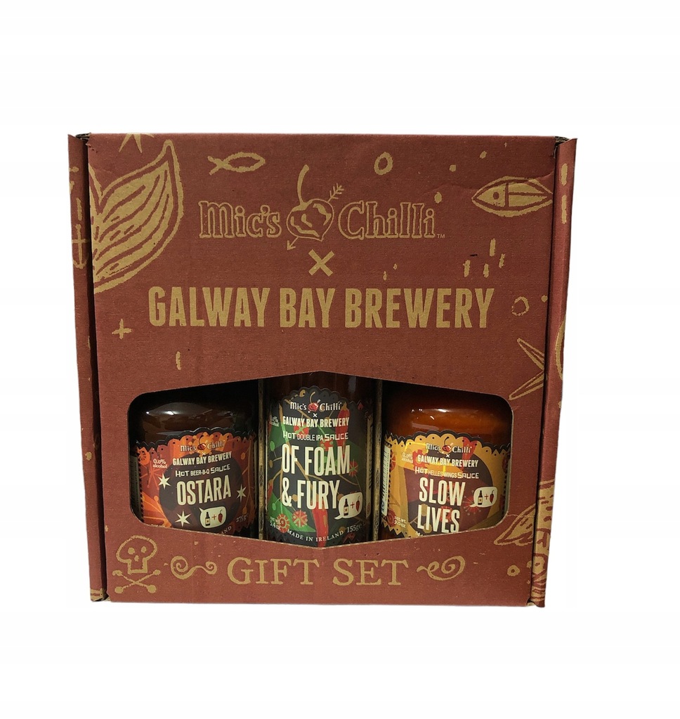 Ostre sosy z piwem Galway Bay Brewery gift set
