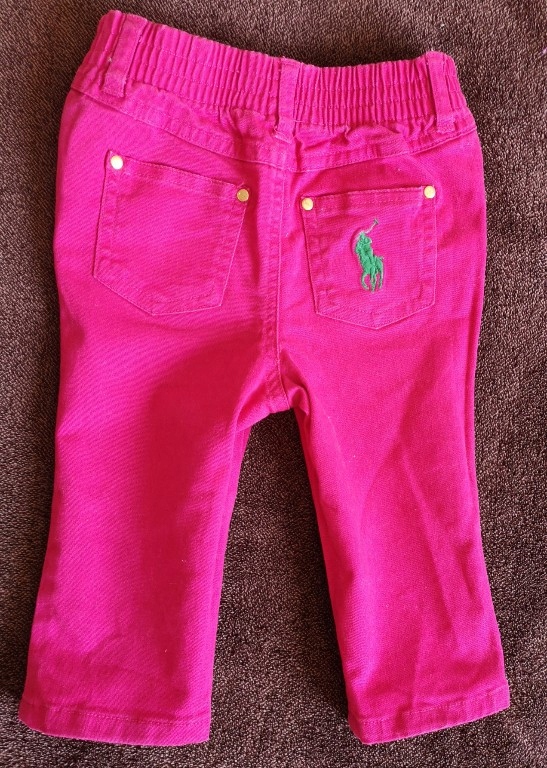 Spodnie Ralph Lauren 9m 74 fuksja jeans