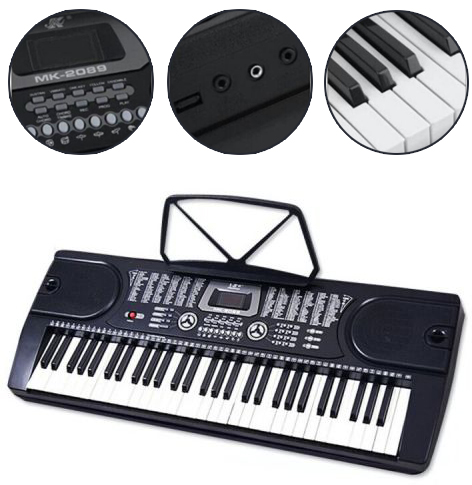 Keyboard Organy 61 Klawiszy Zasilacz MK-2089