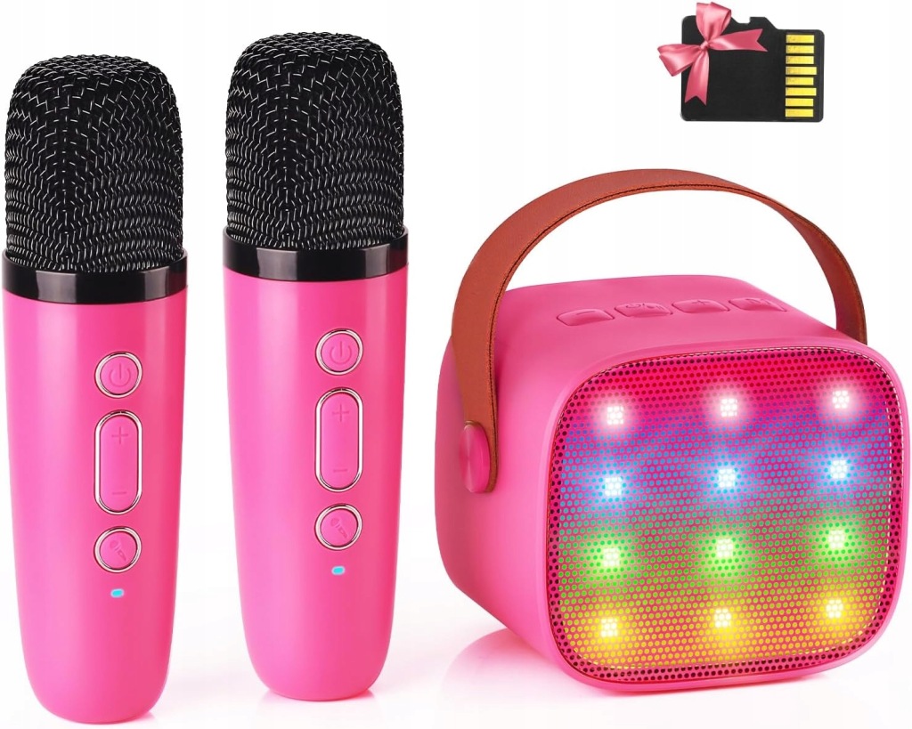 MIKROFON KARAOKE DLA DZIECI BEZPRZEWODOWY GŁOŚNIK Mikrofon bezprzewodowy x2