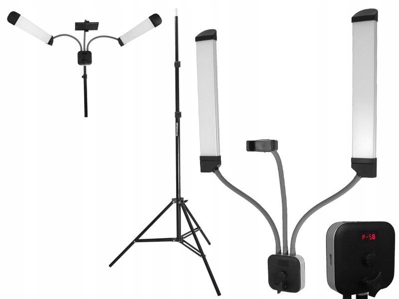 LAMPA KOSMETYCZNA LED 50W do MAKIJAŻU RZĘS STATYW