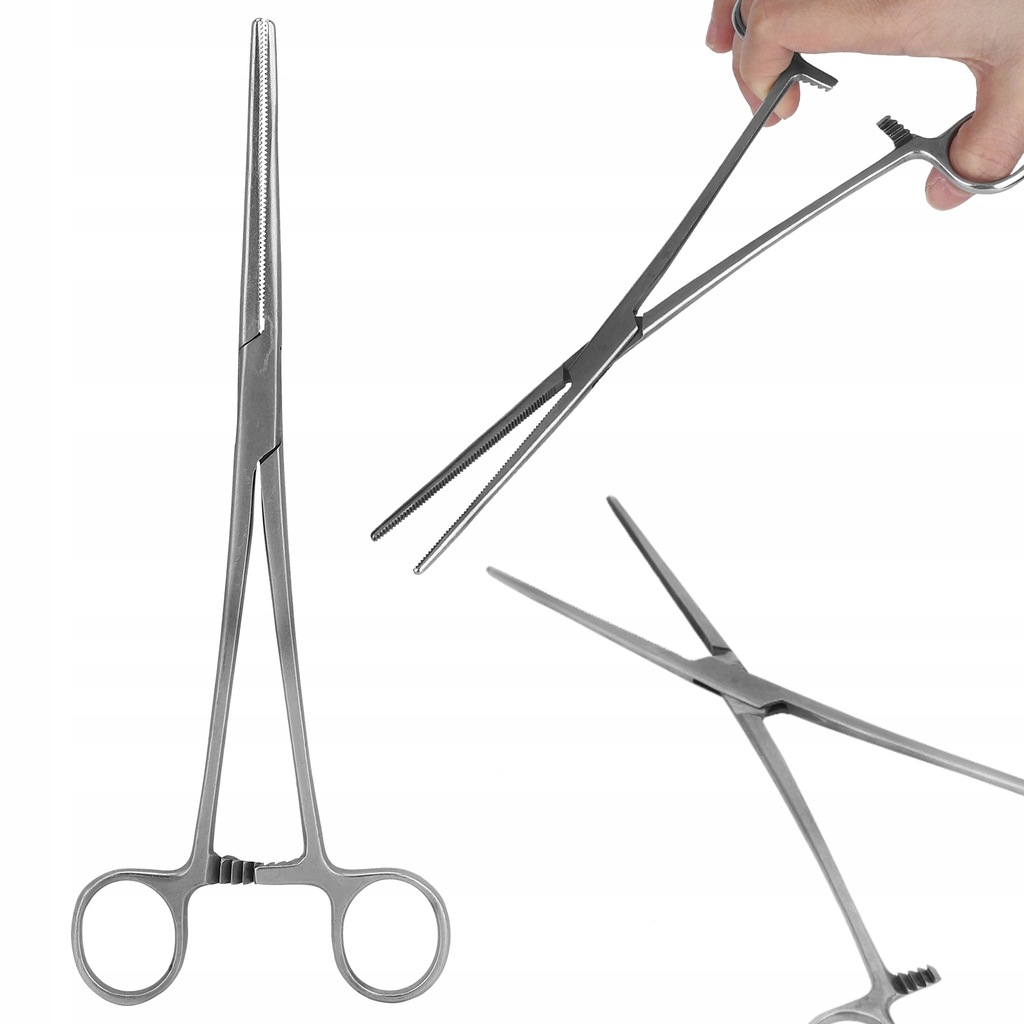 KLESZCZE HEMOSTATYCZNE DO HEMOSTAZY 22cm STAL NIERDZEWNA