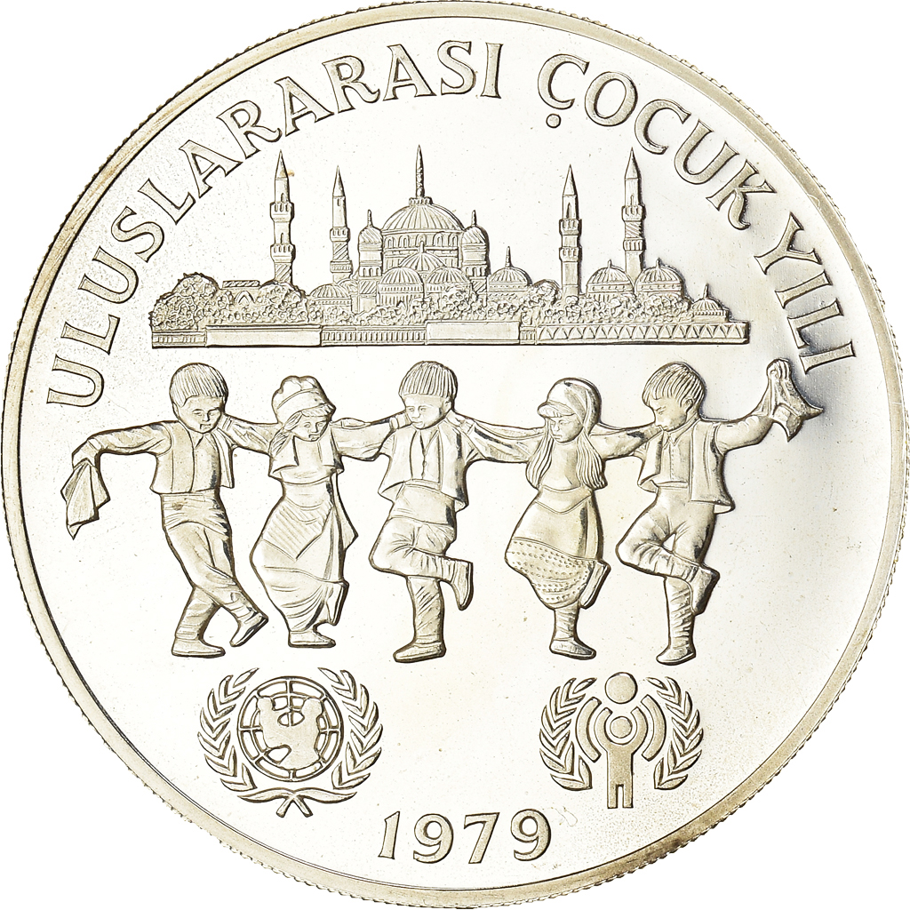 Moneta, Turcja, 500 Lira, 1979, Year of Child, MS(