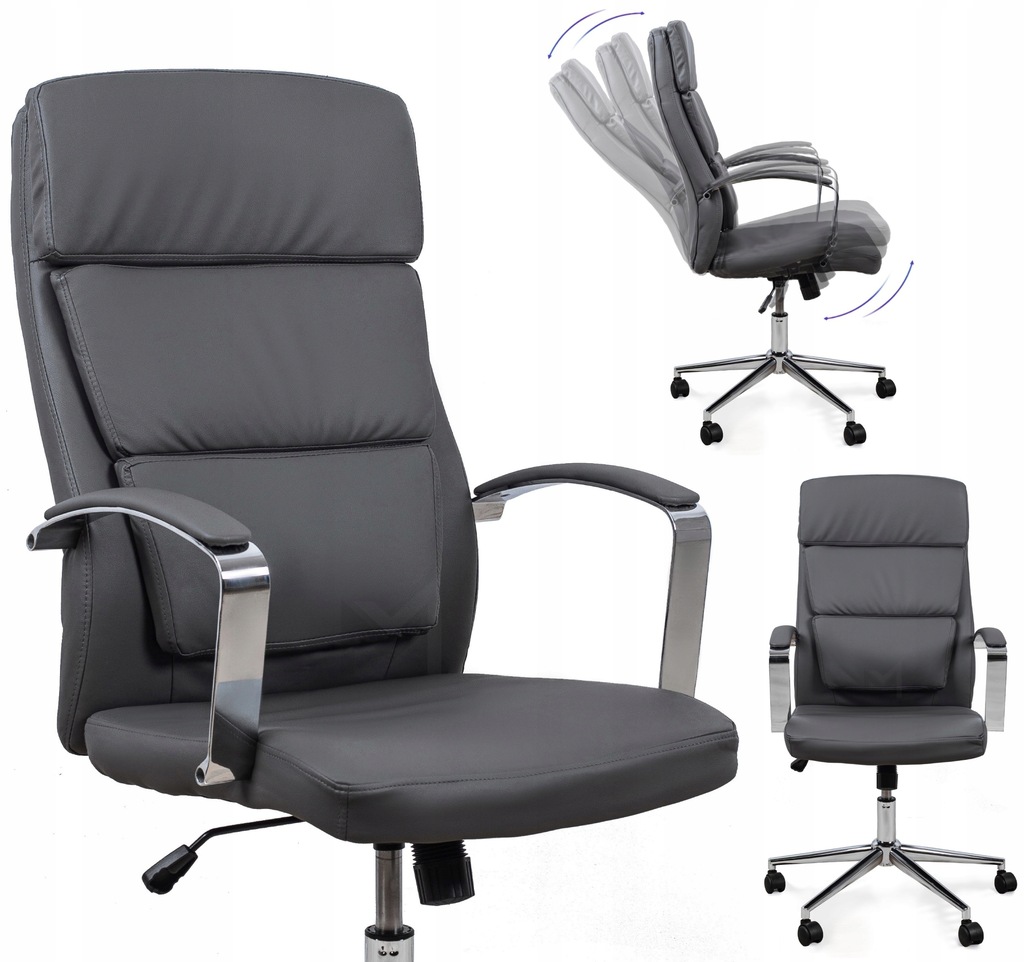 Купить AURIS Серое офисное вращающееся кресло для письменного стола ...