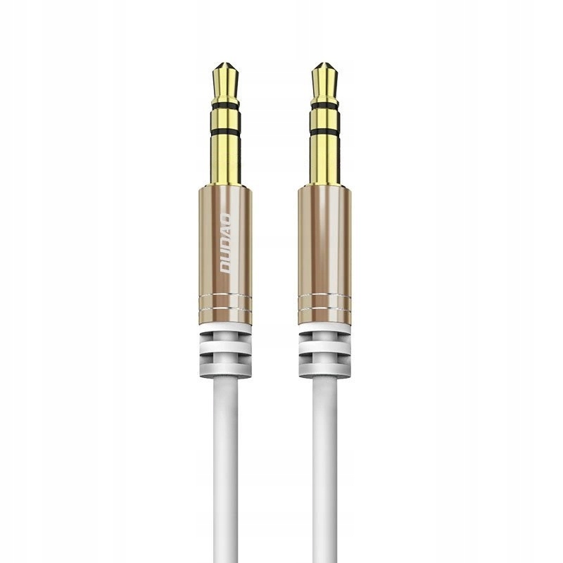 Dudao długi rozciągliwy kabel AUX mini jack 3.5mm sprężyna 150cm biały (L12