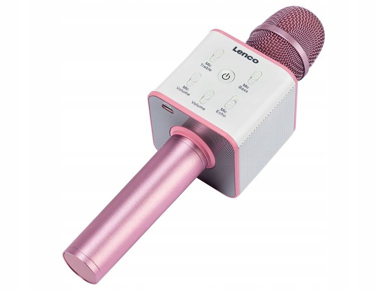 karaoke LENCO BMC-80 pink głośnik BT mikofon