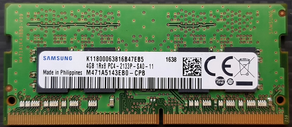 RAM 4GB SAMSUNG PC4 2133P DDR4 Pamięć Do Laptopa