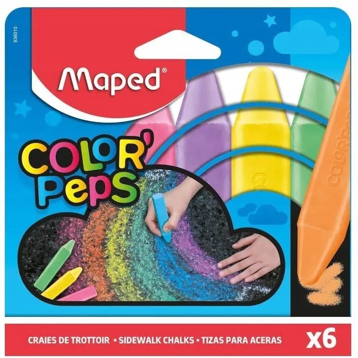 Kreda chodnikowa COLOR PEPS 6 kolorów MAPED