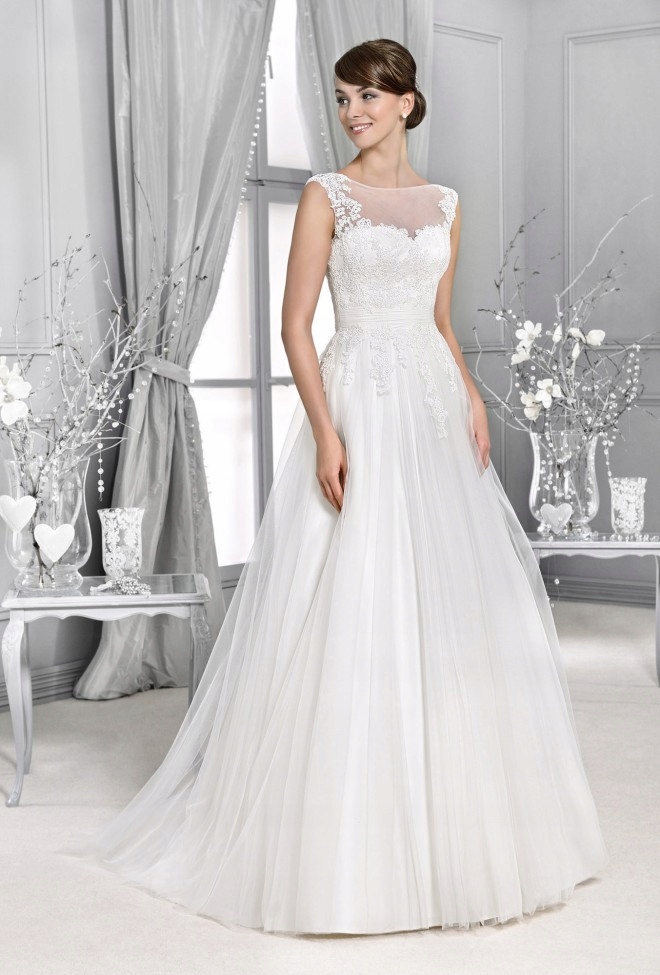 Suknia ślubna Agnes model 14055 biała roz. 36