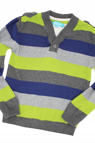 Rebel 5-6lat kolorowy sweterek, pasy 116