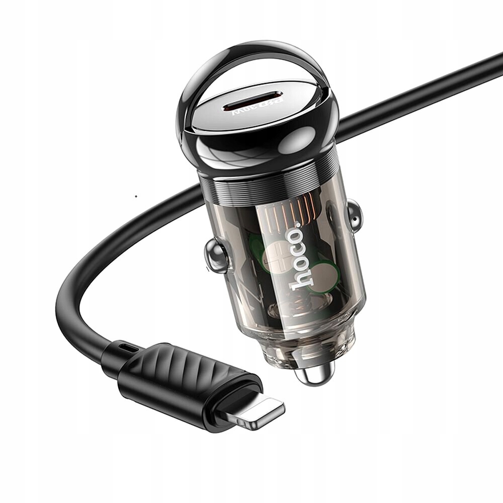 HOCO ładowarka samochodowa Typ C + kabel Typ C do Apple Lightning 8-pin PD