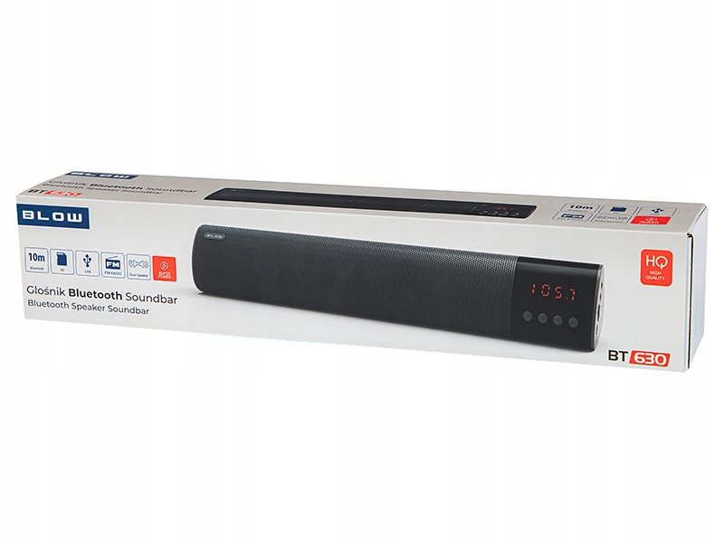 BLOW Głośnik Bluetooth 5.3 Soundbar BT630 USB microSD 2 x 5W STEREO radio