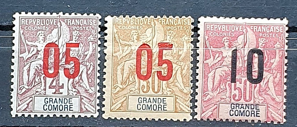 KOLONIE FRANCUSKIE MADAGASKAR NA GRAND COMORE * 1912