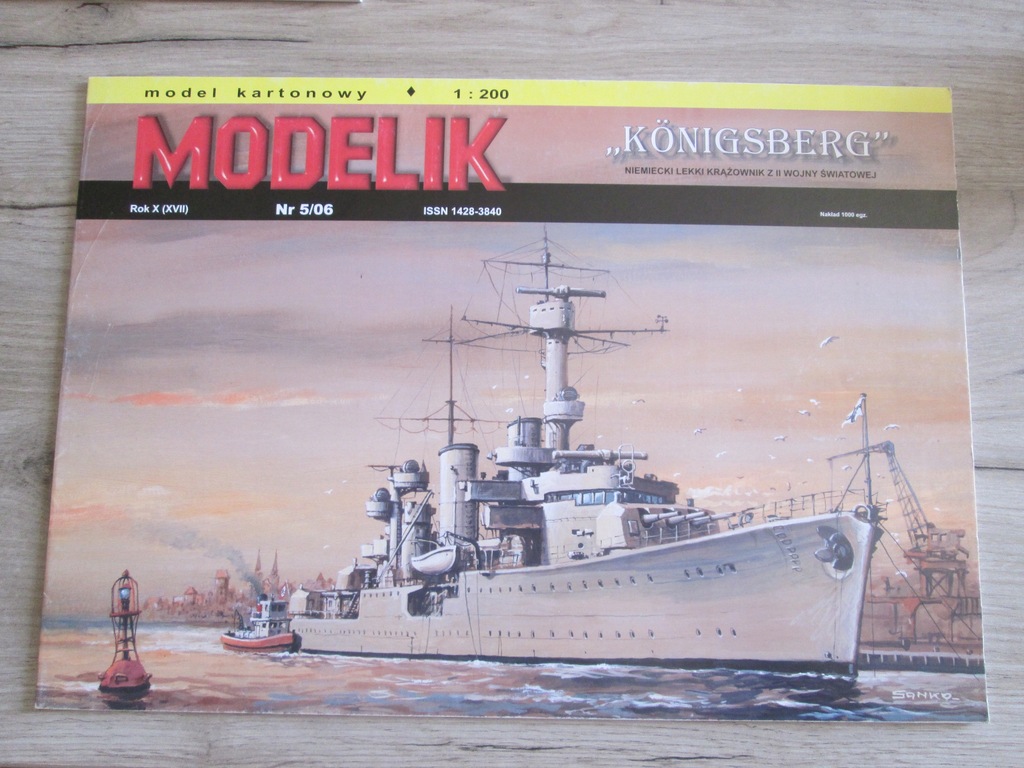 Model kartonowy krążownika „Konigsberg”