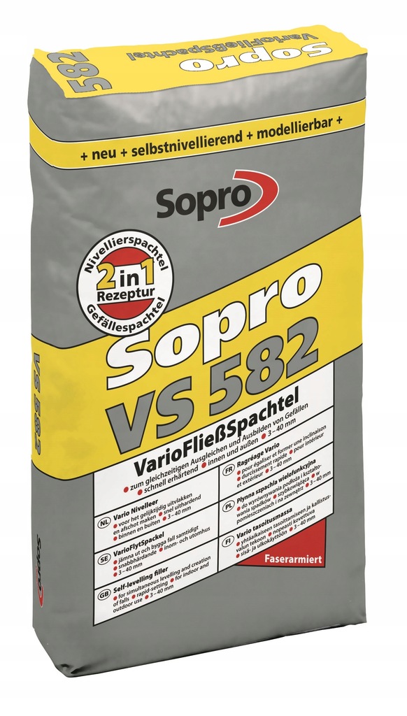 SOPRO VS 582- szpachla szybkowiążąca, 25 kg