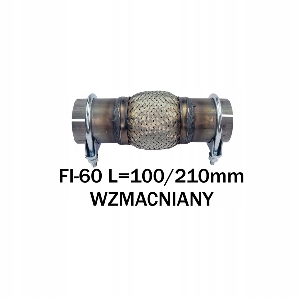 ŁĄCZNIK ELASTYCZNY WYDECHU TŁUMIKA FI-60 NA OBEJMY