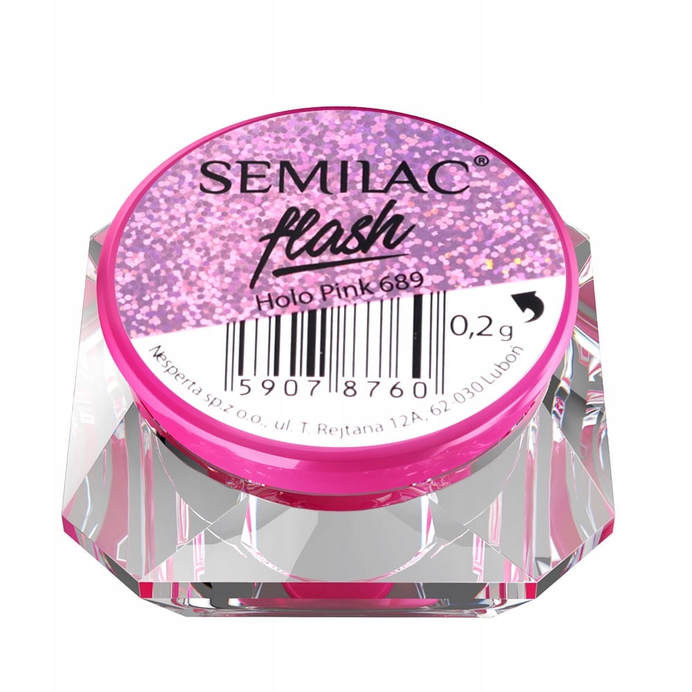 Semilac pyłek efekt Flash Holo Pink 689