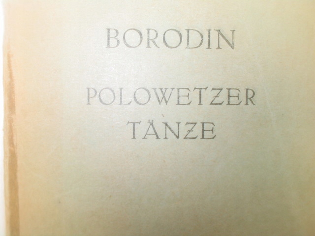 Borodin POLOWERZER TANZE Edition Peters