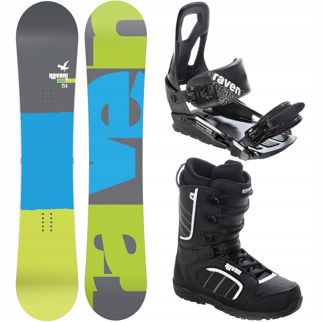 Zestaw Snowboard RAVEN Solid 158cm 2018