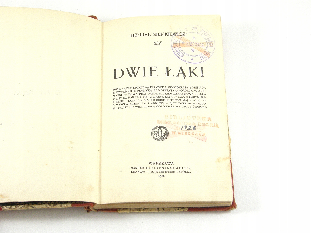 Henryk Sienkiewicz: Dwie łąki (wybór nowel, 1908)
