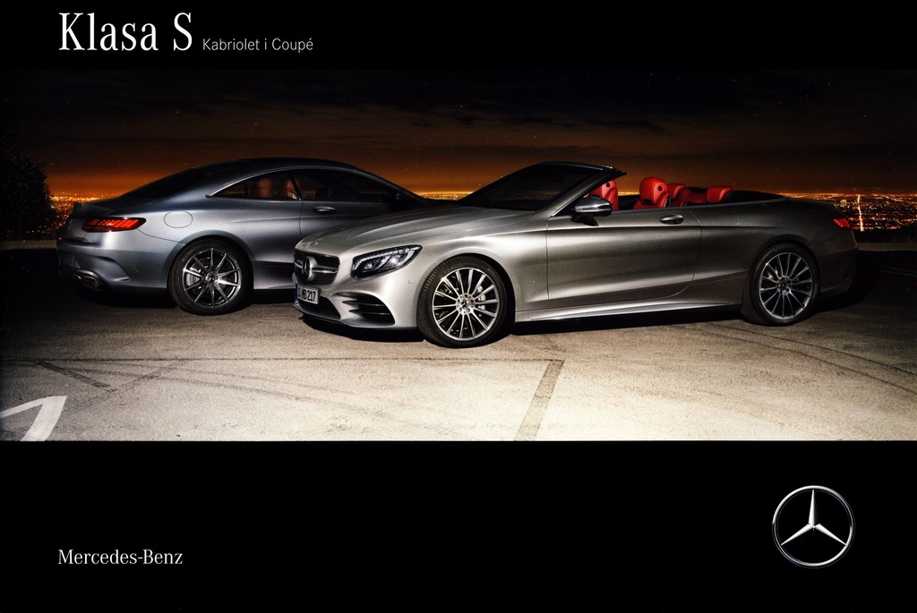 Mercedes S Coupe Kabrio prospekt model 2018 polski