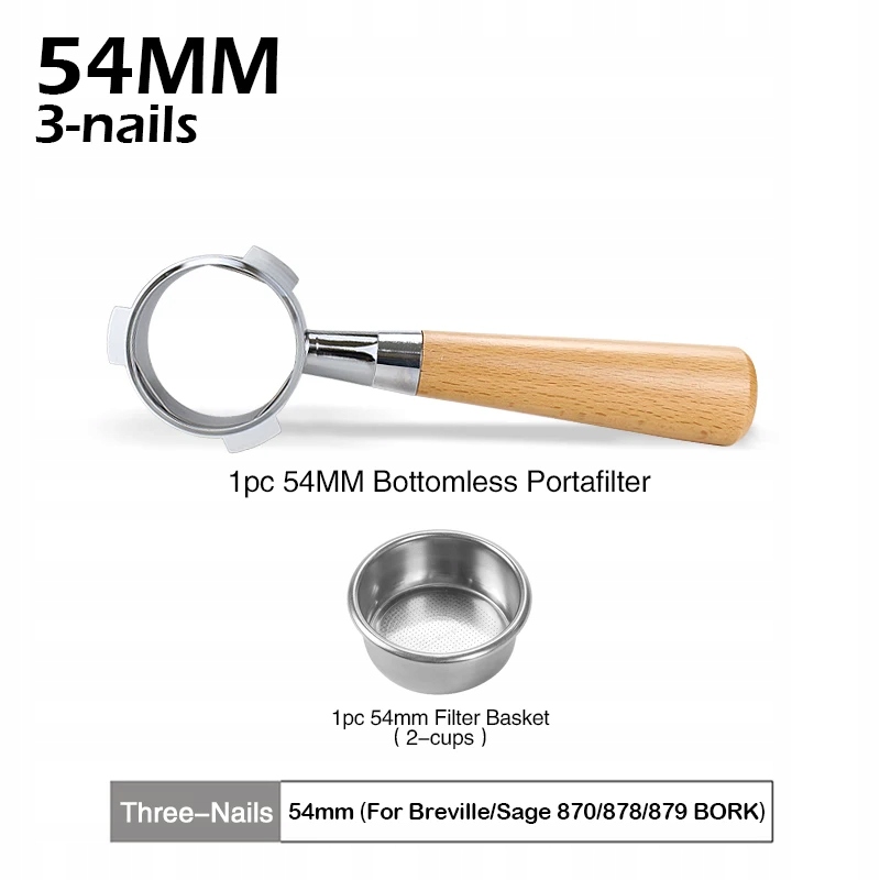 54MM Coffee Bottomless Portafilter For Sage Brevil