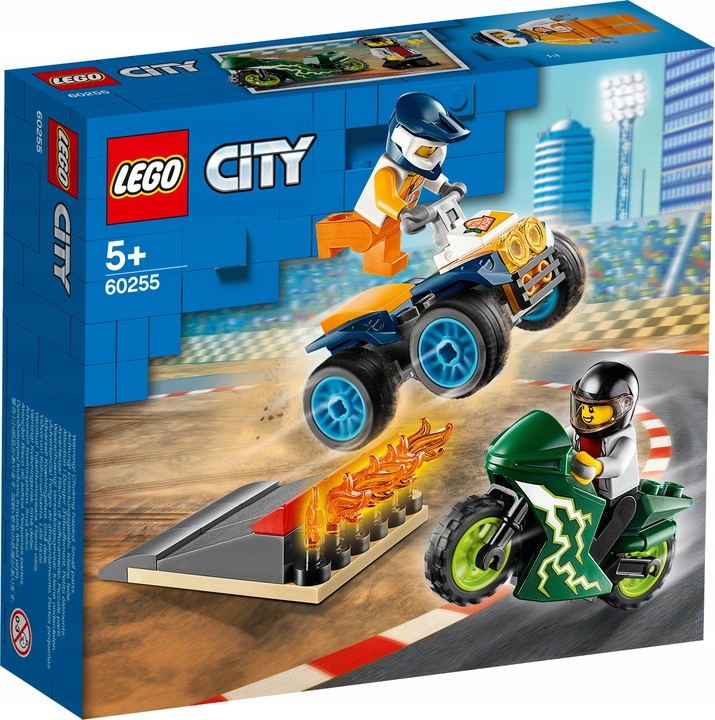 Lego City 60255 Ekipa kaskaderów Klocki motor quad