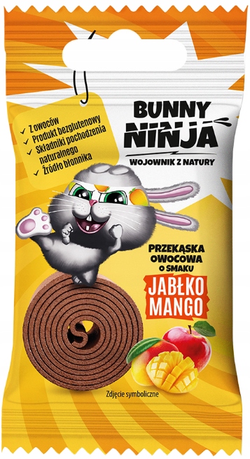 BUNNY NINJA przekąska jabłko mango BEZ CUKRU 15 g