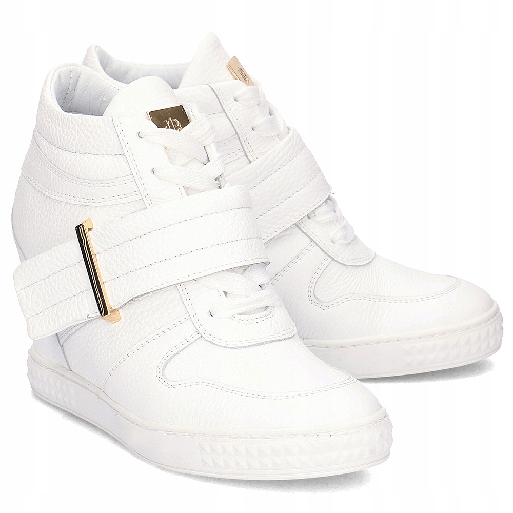 BADURA Białe Skórzane Sneakersy R.40