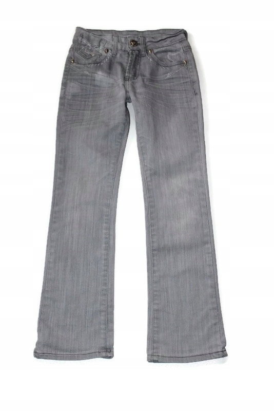 ah471 Szare spodnie jeans 128-134