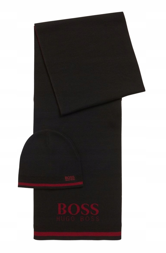 HUGO BOSS ORYGINALNY KOMPLET CZAPKA SZALIK MĘSKI