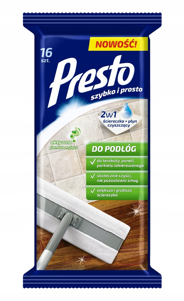 PRESTO do podłóg ściereczki czyszczące 16 szt.