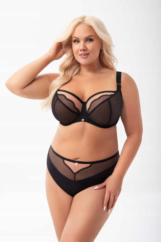 Biustonosz miękki PLUS SIZE K900 Ida czarny Gorsenia rozmiar 100H