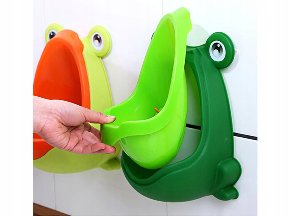 Pisuar dla chłopca zielona żabka nauka siusiania
