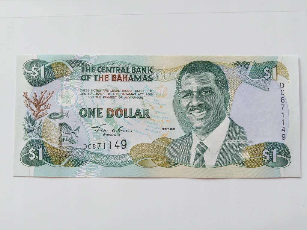 BAHAMY 1 DOLLAR 2001 P69 (0-2275)