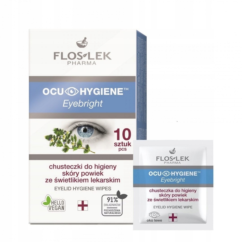 Floslek Pharma Ocu Hygiene Eyebright Chusteczki do