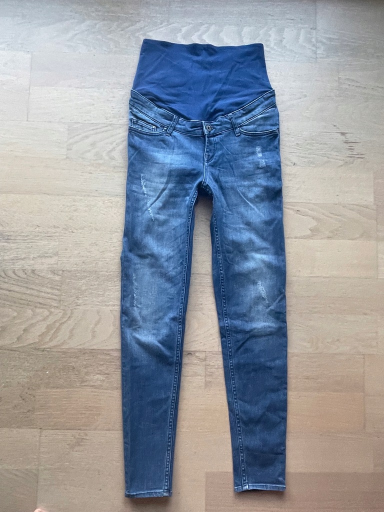 Spodnie ciążowe jeans H&M MAMA HIGH RIB rozm.34