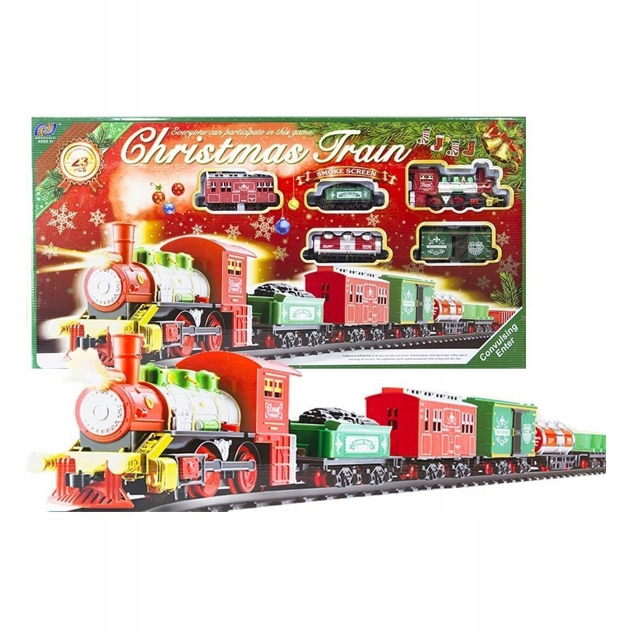 Kolejka christmas train na baterie 430cm