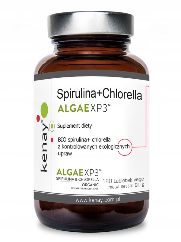 Kenay ORGANICZNE Spirulina + Chlorella 180 tab.