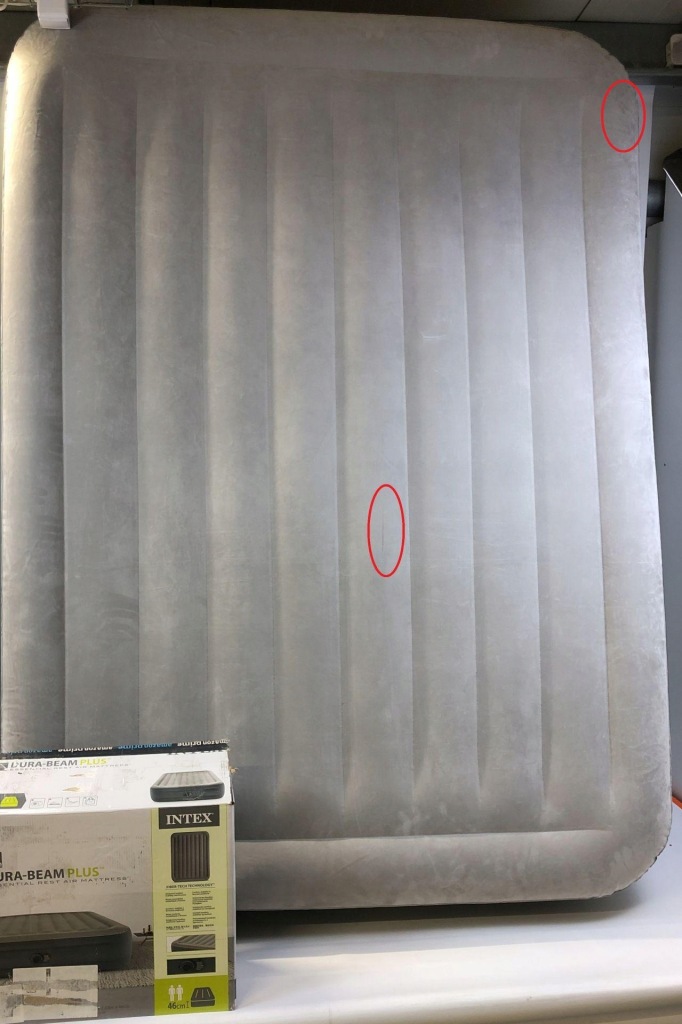 Materac dwuosobowy Intex 203 x 152 x 46 cm odcienie szarości