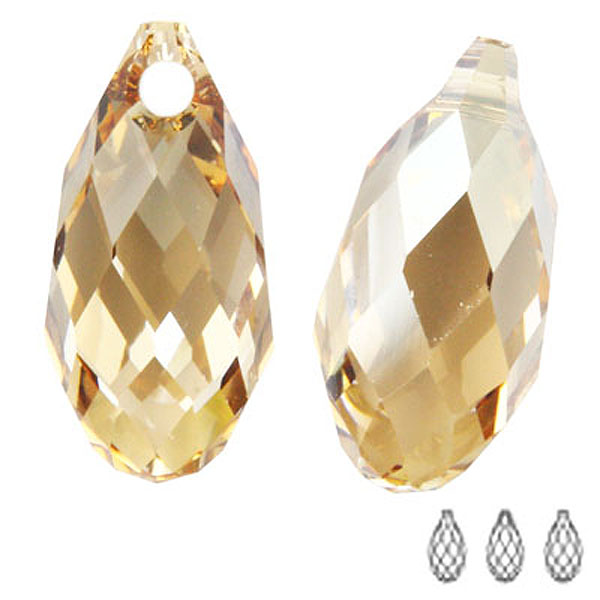 6010 Swarovski Briolette 11x5,5mm Golden Shadow