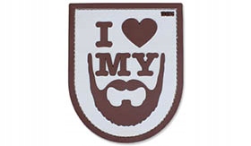 101 Inc. - Naszywka 3D - I Love My Beard - Piaskow