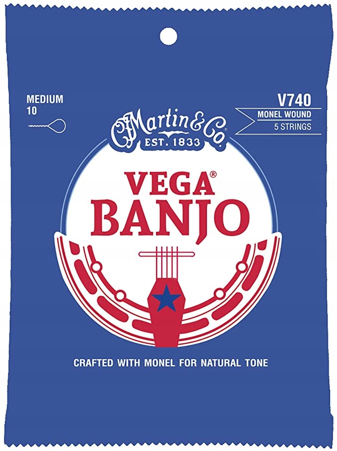 Martin V740 StringsVega strun banjo RETRO 10-23,10