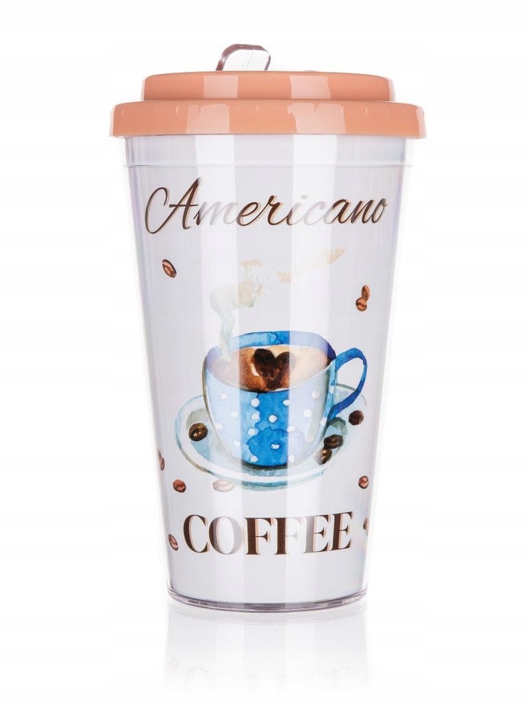 Kubek termiczny podwójne ścianki COFFE 500ml Americano coffe