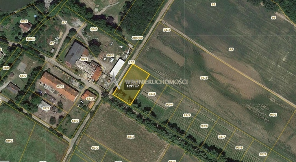 Działka, Kopaszyn, Prusice (gm.), 1391 m²